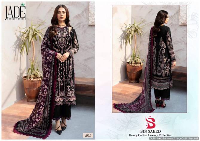 Bin Saeed Vol 5 By Jade Heavy Cotton Pakistani Dress Material Wholesale Clothing Suppliers In India
